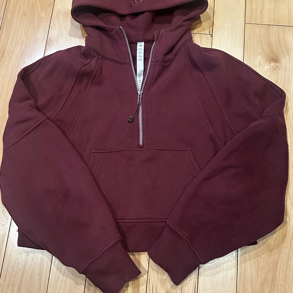 Lululemon Athletica Maroon Half-Zip Sweatshirt